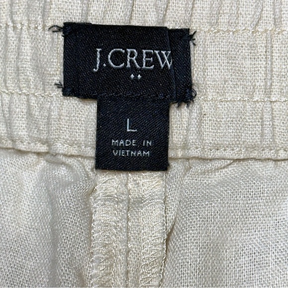 J. Crew Light Tan Linen Shorts Size L - Picture 2 of 8